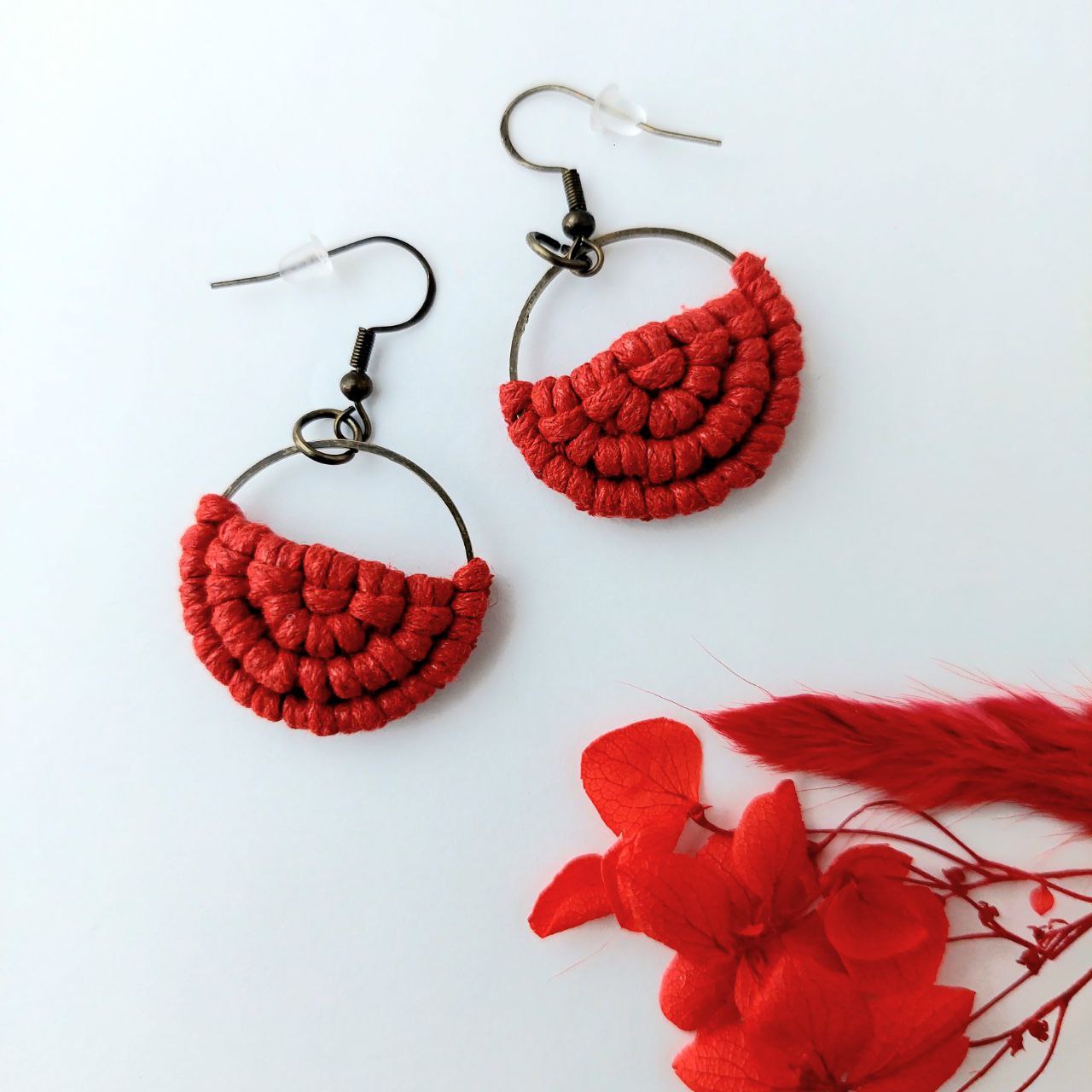 Orecchini Semiluna Rossa